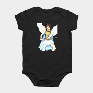 Archangel Michael the Protector- Dark Green Baby Bodysuit